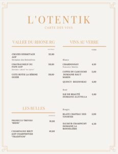 Carte des vins (page 5/10)